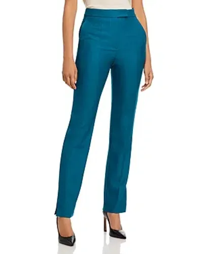 Hugo Boss Teana Slit Hem Pants In Emerald Night