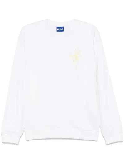 Hugo Boss Text-print Sweatshirt In White