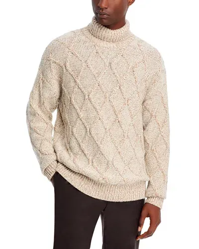 Hugo Boss Turtleneck Sweater In Open White