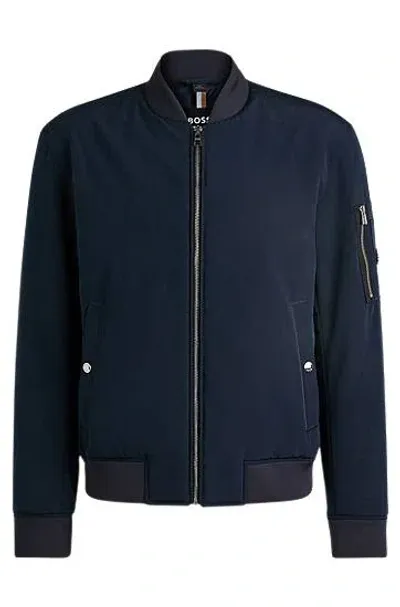 Hugo Boss Water-repellent Jacket In A Regular Fit In Blue