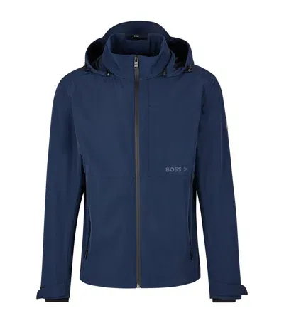 Hugo Boss Zip-up Jacket In Blue