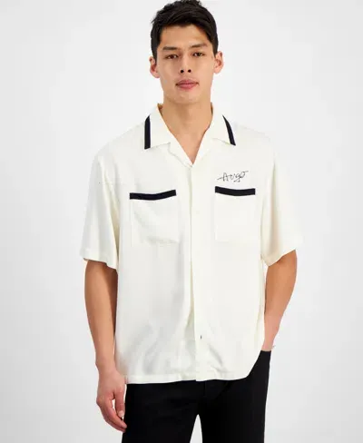 Hugo Efino Mens Short Sleeve Shirt In Open White 121