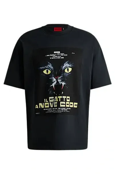 Hugo Cotton-jersey T-shirt With 70s Film Artwork In Black