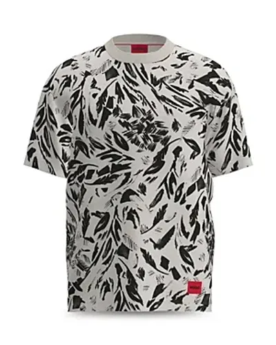 Hugo Dandiego Cotton Printed Tee In White