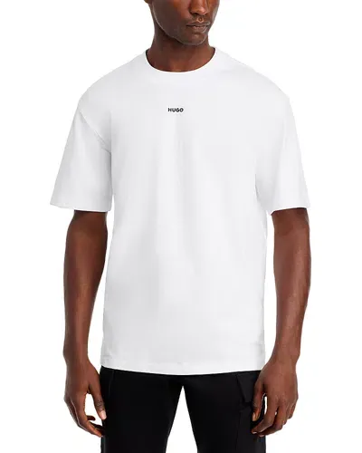 Hugo Dapolino Small Logo Print Tee In White