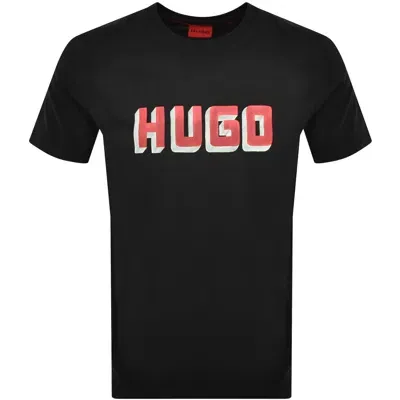 Hugo Daqerio Crew Neck Short Sleeve T Shirt Black