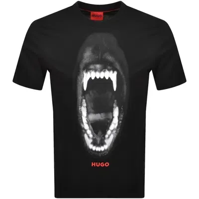 Hugo Dayaking Animal Graphic T Shirt Black