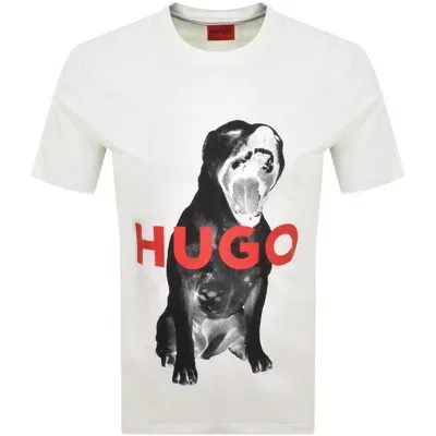 Hugo Dayaking Animal Graphic T Shirt White