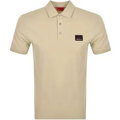 Hugo Dereso Gel Polo T Shirt Beige