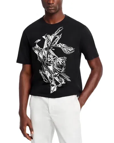 Hugo Diakromio Short Sleeve Graphic Tee In Black