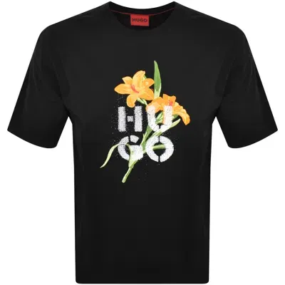 Hugo Dilablumi T Shirt Black