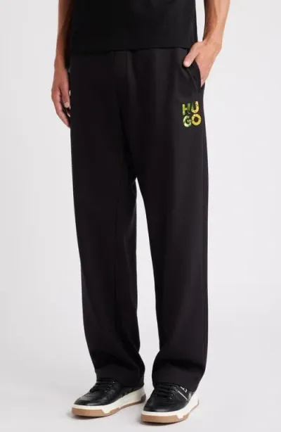 Hugo Diridopano Knit Pants In Black