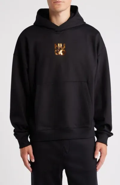 Hugo Diridovero Oversize Logo Graphic Hoodie In Black