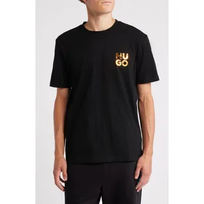 Hugo Diridumti Logo Graphic T-shirt In Black