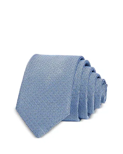 Hugo Dotted Skinny Tie In Light Pastel Blue