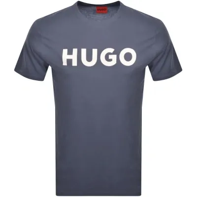 Hugo Dulivio Crew Neck T Shirt Blue