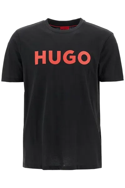 Hugo Dulivio Logo T-shirt In Black