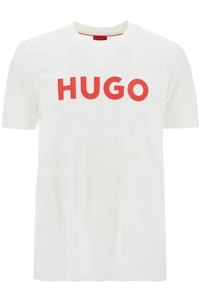 Hugo Dulivio Logo T Shirt In White