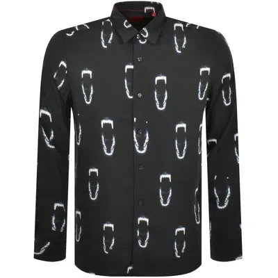 Hugo Emero Animal Graphic Shirt Black