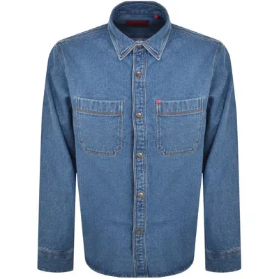 Hugo Erato Overshirt Jacket Blue