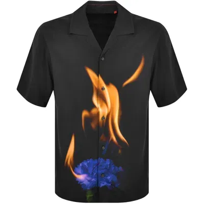 Hugo Espino Flame Graphic Shirt Black