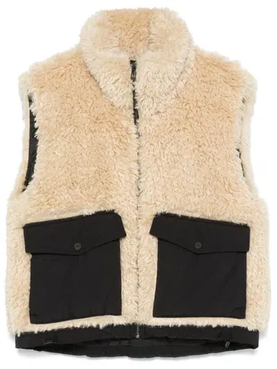 Hugo Faux-fur Gilet In Neutrals