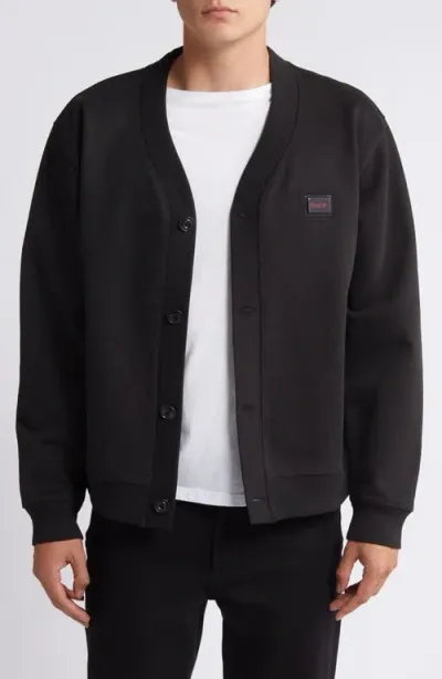 Hugo French Terry Jacket In Black