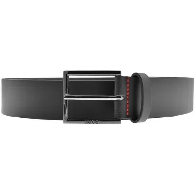 Hugo Geek Dress Leather Belt Black