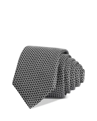 Hugo Geometric Skinny Tie In Black