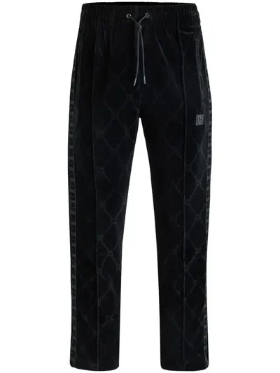 Hugo Jacquard-pattern Trousers In Black