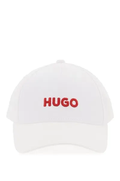 Hugo Cappello Baseball Jude Con Logo Ricamato In White