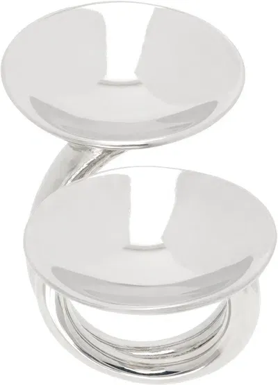 Hugo Kreit Silver Double Eclipse Ring