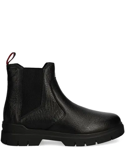 Hugo Leather Chelsea Boots In Black