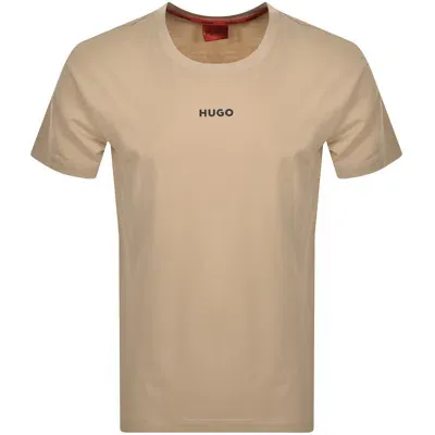 Hugo Linked T Shirt Beige