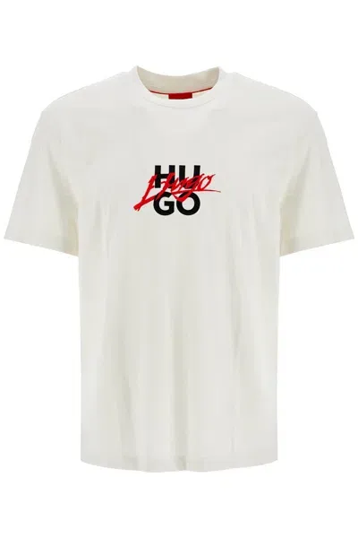 Hugo Logo Crewneck T-shirt In White