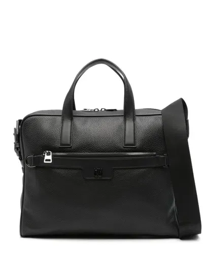 Hugo Logo-lettering Laptop Bag In Black