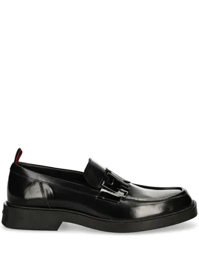 Hugo Logo-lettering Loafers In Black