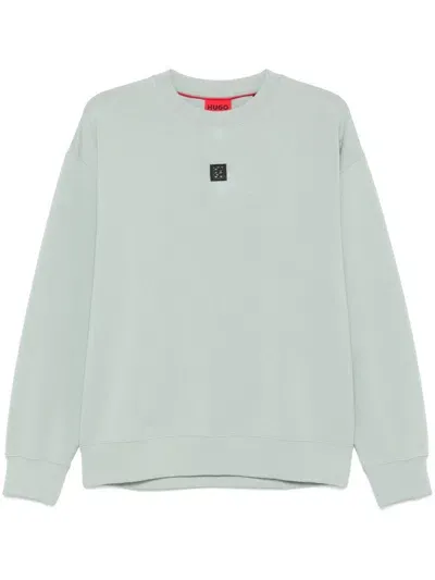 Hugo Logo-lettering Sweatshirt In Green