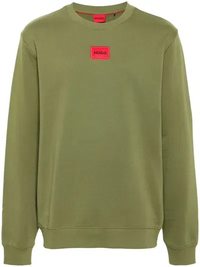 Hugo Logo-patch Sweatshirt In Green