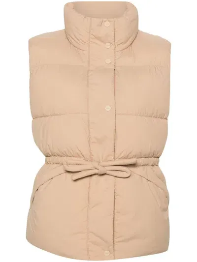 Hugo Logo-plaque Gilet In Neutrals