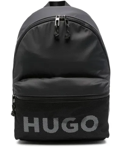 Hugo Logo-print Backpack In 黑色