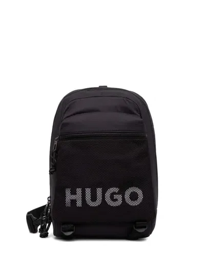 Hugo Logo-print Backpack In Black