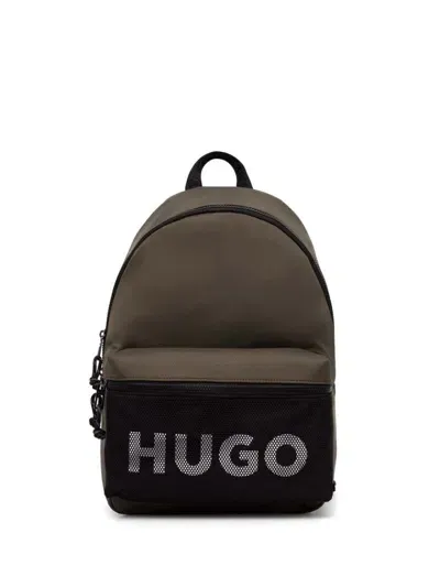 Hugo Logo-print Backpack In Green