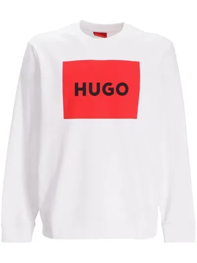 Hugo Sweatshirt Mit Logo-print In White