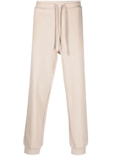 Hugo Logo-print Cotton Track Pants In Nude