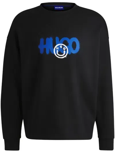 Hugo Logo-print Sweatshirt In Black