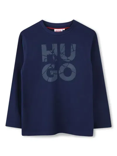 Hugo Logo-print T-shirt In 蓝色