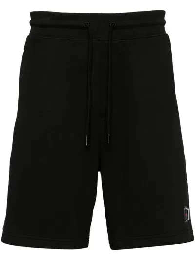 Hugo Joggingshorts Mit Logo-besatz In Schwarz