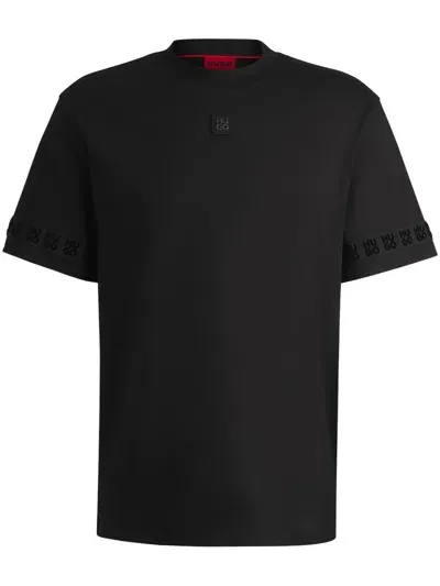 Hugo Loho-patch T-shirt In Black