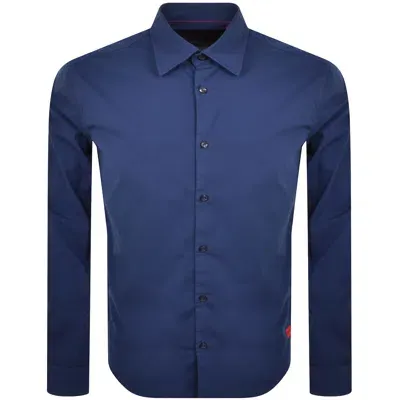 Hugo Long Sleeved Ermo Shirt Blue